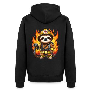 Paresseux de pompier - Veste à capuche bio Premium Unisexe - noir - Dos - Nico (187cm)