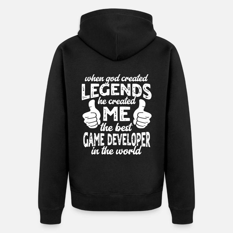 Best Game Developer Legend - Unisex Premium Organic Zip Hoodie - black
