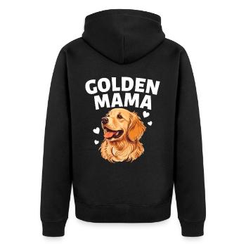 Golden Mama Golden Retriever Lover Retriever H - Veste à capuche bio Premium Unisexe - noir - Dos - Nico (187cm)