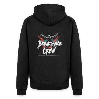 Breakdance Crew Breakdance Breakdancing Breakdance - Unisex Premium Bio Zip Hoodie - Schwarz - Hinten - Nico (187cm)