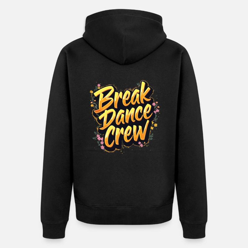 Breakdance Crew Breakdance Breakdancing Breakdance - Unisex Premium Bio Zip Hoodie - Schwarz