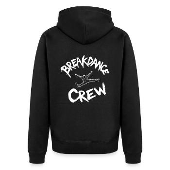 Breakdance Crew Breakdance Breakdancing Breakdance - Unisex Premium Bio Zip Hoodie - Schwarz - Hinten - Nico (187cm)