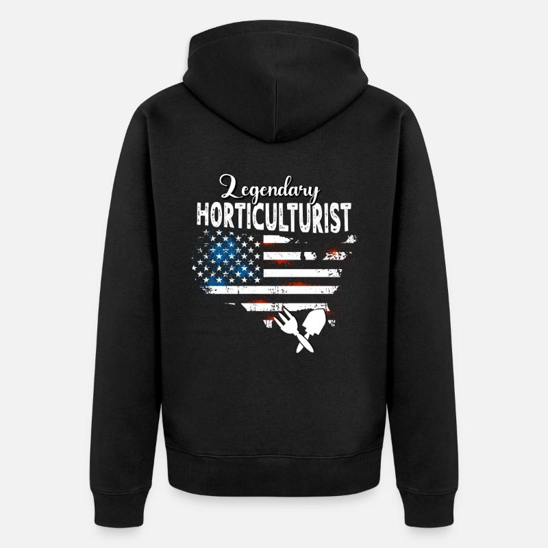Gartenbauer US - Unisex Premium Bio Zip Hoodie - Schwarz
