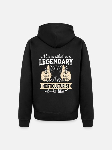 Legendärer Gartenbauer - Unisex Premium Bio Zip Hoodie - Schwarz