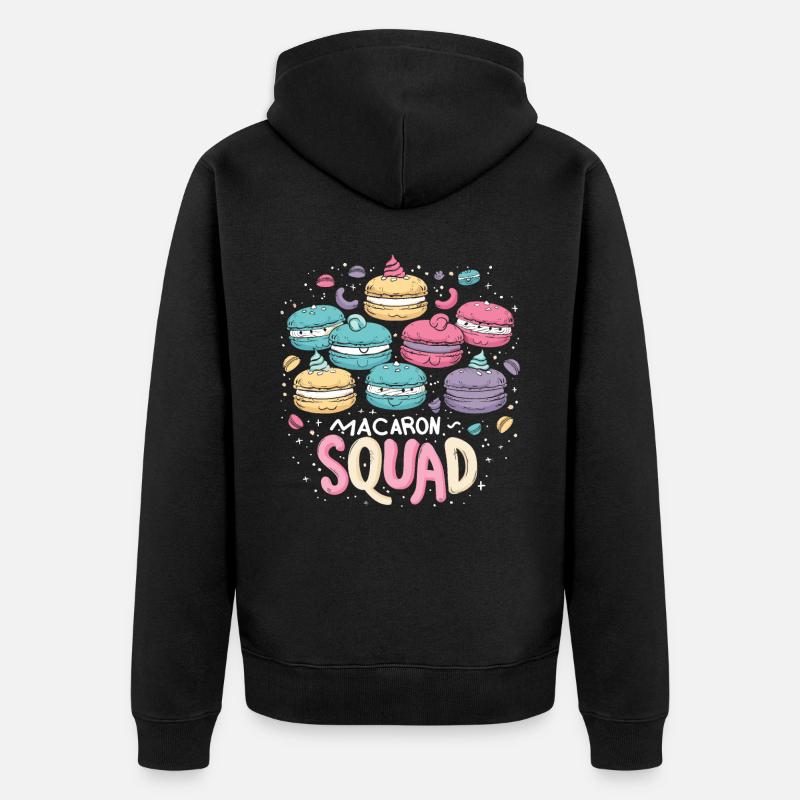 Macaron lovers Macaron Baker - Unisex Premium Organic Zip Hoodie - black