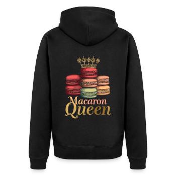 Amateurs de macarons Macaron Baker - Veste à capuche bio Premium Unisexe - noir - Dos - Nico (187cm)