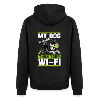 Flyball Sports canins - Veste à capuche bio Premium Unisexe - noir - Dos - Nico (187cm)