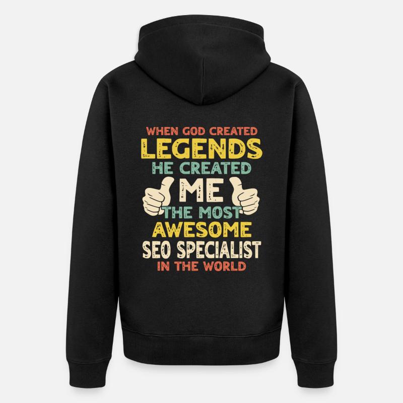 Responsable SEO - Veste à capuche bio Premium Unisexe - noir