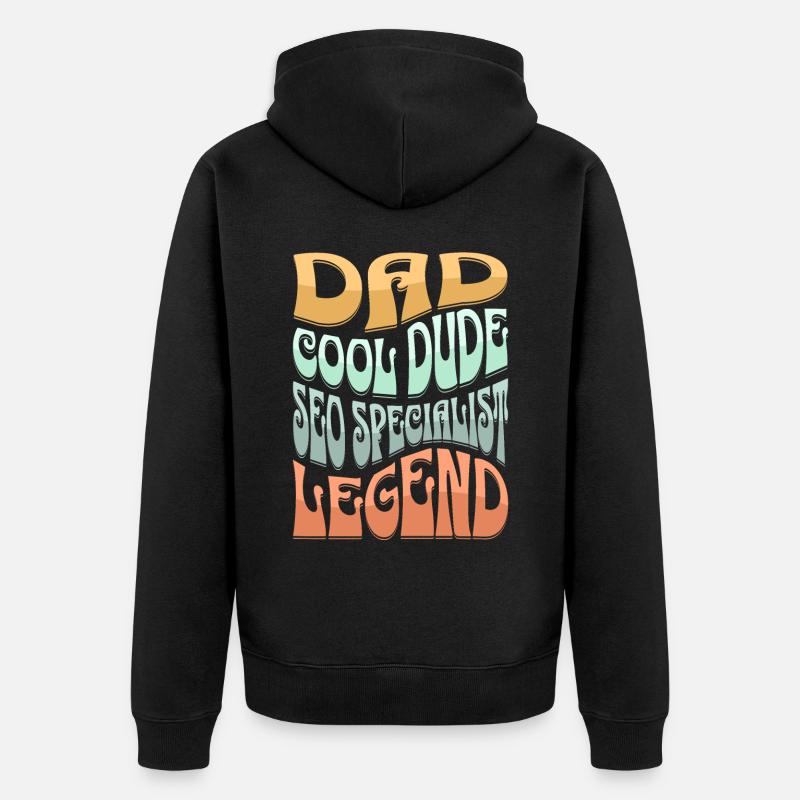 Papa Responsable SEO - Veste à capuche bio Premium Unisexe - noir