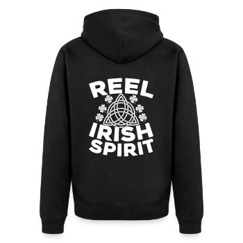 Danse Irlandaise Irischer Tanz - Veste à capuche bio Premium Unisexe - noir - Dos - Nico (187cm)