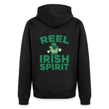 Danse Irlandaise Irischer Tanz - Veste à capuche bio Premium Unisexe - noir - Dos - Nico (187cm)