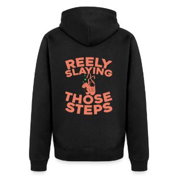 Danse Irlandaise Irischer Tanz - Veste à capuche bio Premium Unisexe - noir - Dos - Nico (187cm)