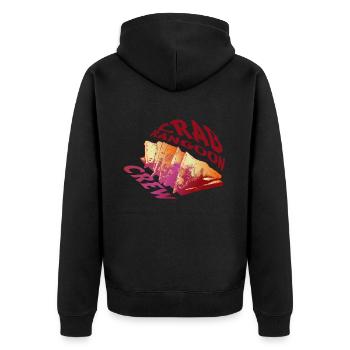 Crab Rangoon Crew Asian Food - Unisex Premium Organic Zip Hoodie - black - Back - Nico (187cm)