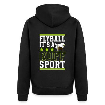 Flyball Dog Sports - Unisex Premium Organic Zip Hoodie - black - Back - Nico (187cm)