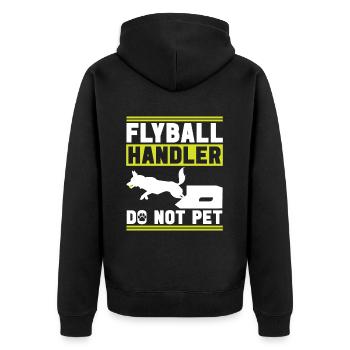 Flyball Dog Sports - Unisex Premium Organic Zip Hoodie - black - Back - Nico (187cm)