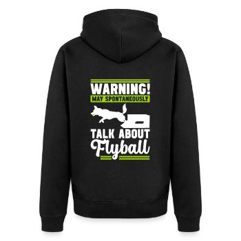 Flyball Dog Sports - Unisex Premium Organic Zip Hoodie - black - Back - Nico (187cm)