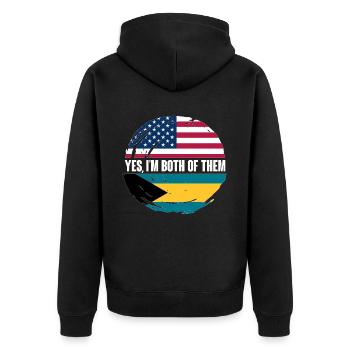 Bahamas Île des Caraïbes Cadeau d’été de l’Atlantique - Veste à capuche bio Premium Unisexe - noir - Dos - Nico (187cm)