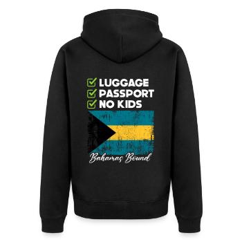 Bahamas Île des Caraïbes Cadeau d’été de l’Atlantique - Veste à capuche bio Premium Unisexe - noir - Dos - Nico (187cm)
