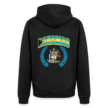 Bahamas Île des Caraïbes Cadeau d’été de l’Atlantique - Veste à capuche bio Premium Unisexe - noir - Dos - Nico (187cm)