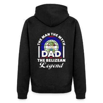 Belize Latino Belizer Belizerin Maya Geschenk - Unisex Premium Bio Zip Hoodie - Schwarz - Hinten - Nico (187cm)