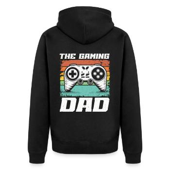 Gamer Papa Papa Amateur de jeux vidéo PC - Veste à capuche bio Premium Unisexe - noir - Dos - Nico (187cm)