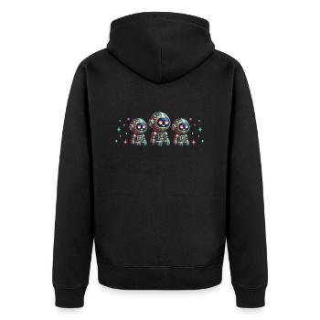 Robotik Ingenieur Informatiker - Unisex Premium Bio Zip Hoodie - Schwarz - Hinten - Nico (187cm)