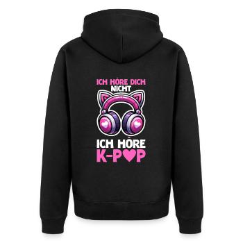 K-Pop Koreanischer Kpop Kultur Kpop Südkorea Tanz - Unisex Premium Bio Zip Hoodie - Schwarz - Hinten - Nico (187cm)