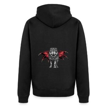 Halloween Loup Loups-Garous - Veste à capuche bio Premium Unisexe - noir - Dos - Nico (187cm)