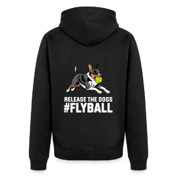 Flyball Sports canins - Veste à capuche bio Premium Unisexe - noir - Dos - Nico (187cm)
