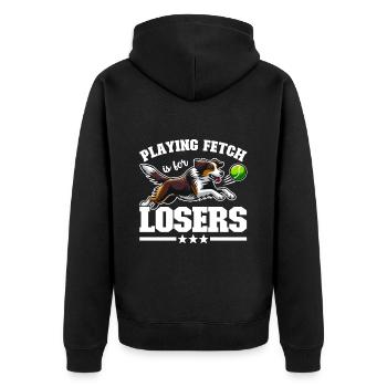 Flyball Sports canins - Veste à capuche bio Premium Unisexe - noir - Dos - Nico (187cm)
