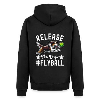 Flyball Sports canins - Veste à capuche bio Premium Unisexe - noir - Dos - Nico (187cm)