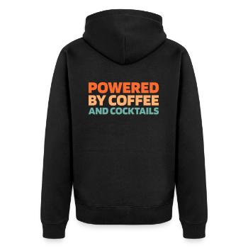 Barkeeper Bartender Coffee - Unisex Premium Organic Zip Hoodie - black - Back - Nico (187cm)