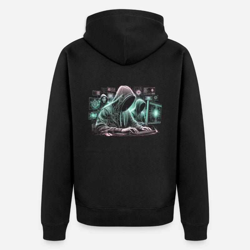 Programmeur Informaticien - Veste à capuche bio Premium Unisexe - noir