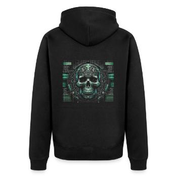 Programmierer Informatiker Informatik - Unisex Premium Bio Zip Hoodie - Schwarz - Hinten - Nico (187cm)