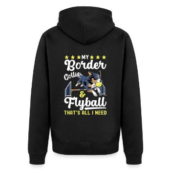 Flyball Sports canins - Veste à capuche bio Premium Unisexe - noir - Dos - Nico (187cm)
