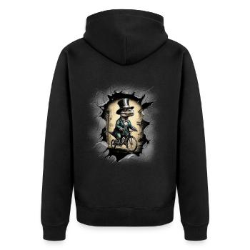 Crocodile Reptiles Reptile Crocodiles - Veste à capuche bio Premium Unisexe - noir - Dos - Nico (187cm)
