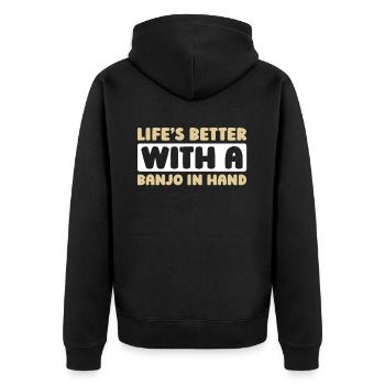 Banjo - Veste à capuche bio Premium Unisexe - noir - Dos - Nico (187cm)
