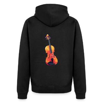 alto, alto, altiste, low poly, art, art - Veste à capuche bio Premium Unisexe - noir - Dos - Nico (187cm)