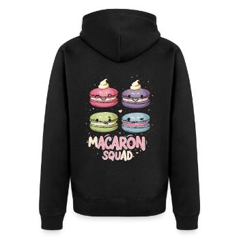 Amateurs de macarons Macaron Baker - Veste à capuche bio Premium Unisexe - noir - Dos - Nico (187cm)