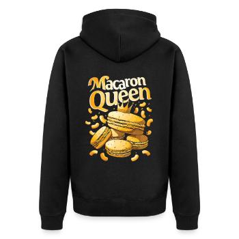 Macaron lovers Macaron Baker - Unisex Premium Organic Zip Hoodie - black - Back - Nico (187cm)
