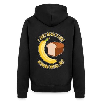 Banana Bread Dire Drôle Banana Bread Cadeau - Veste à capuche bio Premium Unisexe - noir - Dos - Nico (187cm)
