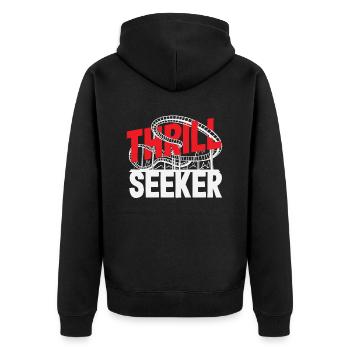 Thrill Seeker Roller Coaster Adventure - Veste à capuche bio Premium Unisexe - noir - Dos - Nico (187cm)