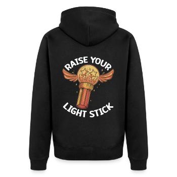 K-Pop Korean Pop Music South Korea Kpop Lightstick - Unisex Premium Organic Zip Hoodie - black - Back - Nico (187cm)