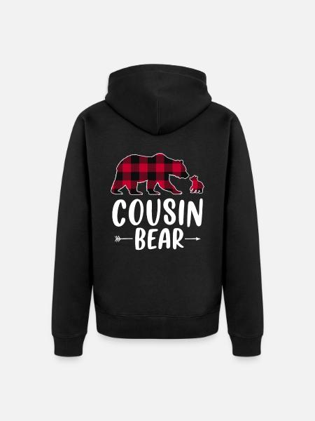 Grandma Bear - Unisex Premium Bio Zip Hoodie - Schwarz