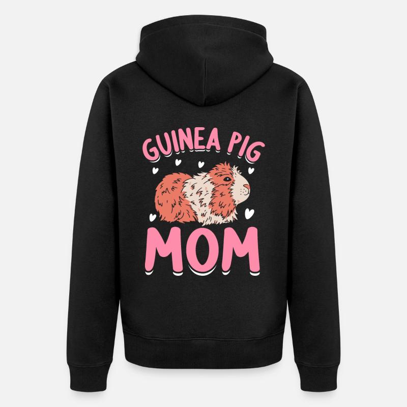 Maman cochon d’Inde - Veste à capuche bio Premium Unisexe - noir