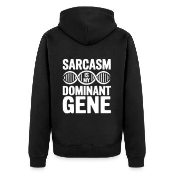 Sarcasme Gènes ADN Génétique - Veste à capuche bio Premium Unisexe - noir - Dos - Nico (187cm)