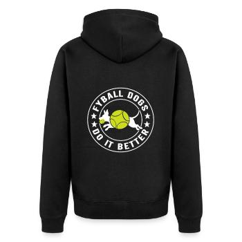 Flyball Sports canins - Veste à capuche bio Premium Unisexe - noir - Dos - Nico (187cm)