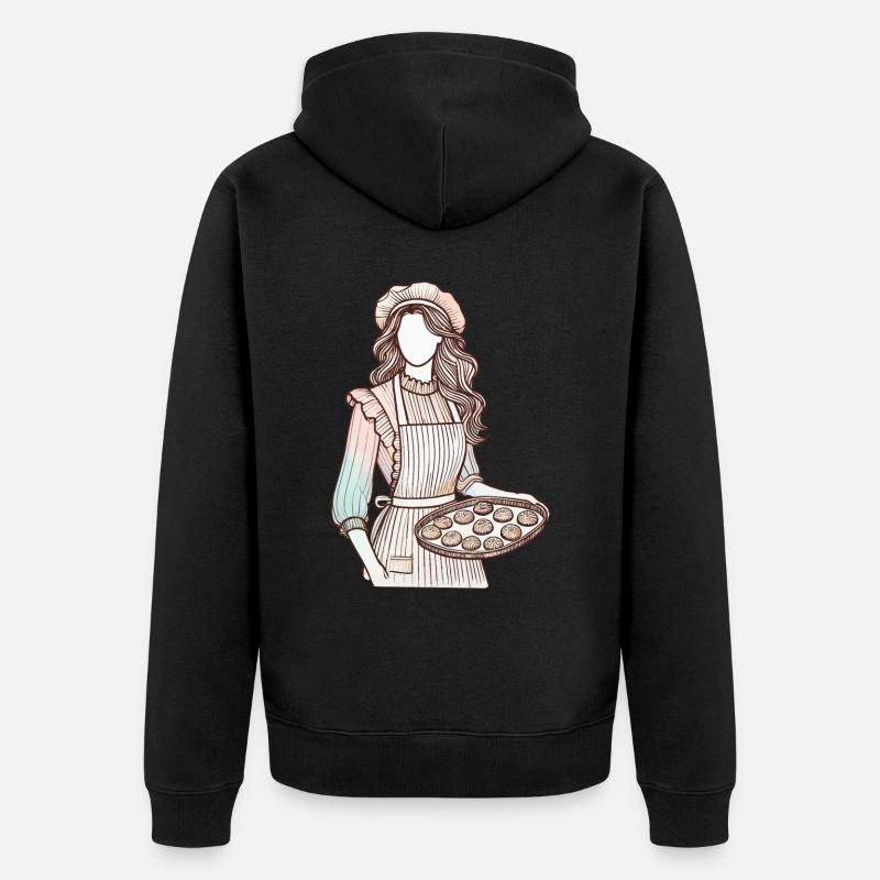 Breloque du boulanger aimant - Veste à capuche bio Premium Unisexe - noir