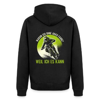 Vététistes Amateurs de vélo Cyclistes Cyclisme - Veste à capuche bio Premium Unisexe - noir - Dos - Nico (187cm)