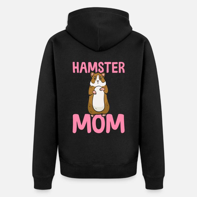 Maman hamster Hammy - Veste à capuche bio Premium Unisexe - noir